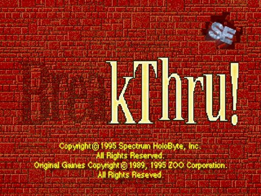 BreakThru title screen for Sega Saturn